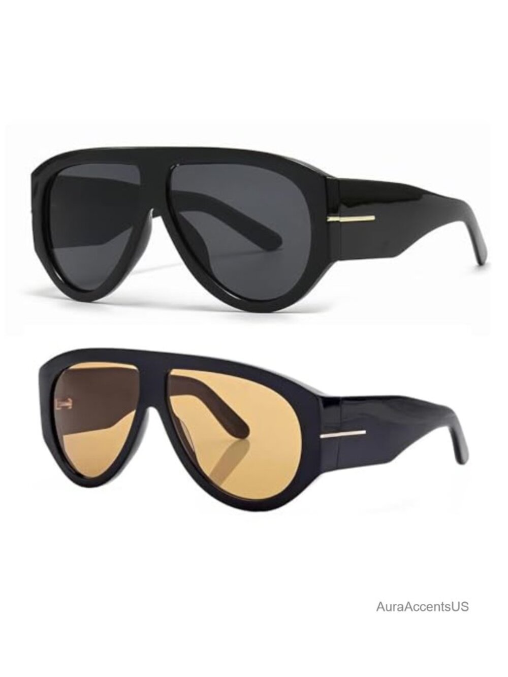 Oversized Retro Aviator Sunglasses UV Protection Full Frame Unisex